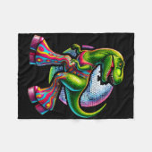 Grappige dansende dinosaurus  fleece deken (Voorkant (Horizontaal))