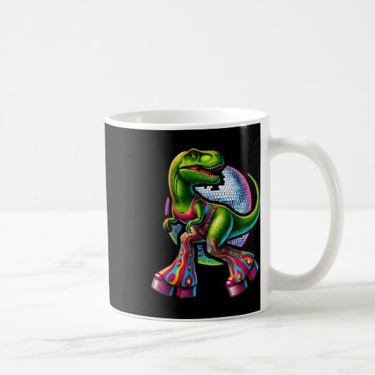 Grappige dansende dinosaurus koffiemok (Rechts)
