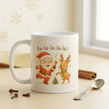 Grappige Dansende Kerstman Kerst Kakaobeker