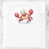 Grappige dansende krab Cartoon Kunst Sticker (Tas)