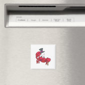 grappige dansende krab magneet (Insitu (Vaatwasser))
