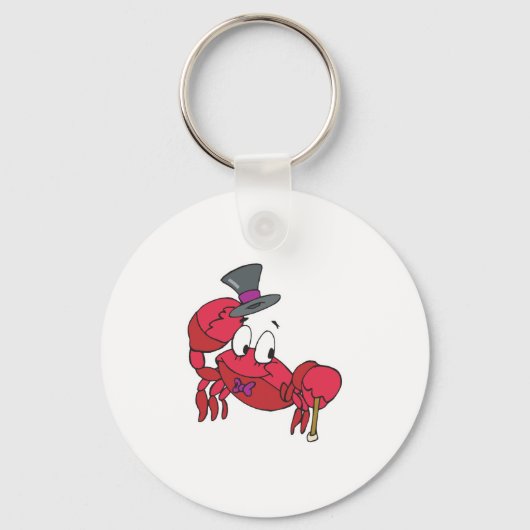 grappige dansende krab sleutelhanger (Voorkant)