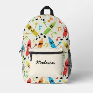Grappige dansende krijtjes met Muzieknoten op maat Bedrukte Rugzak