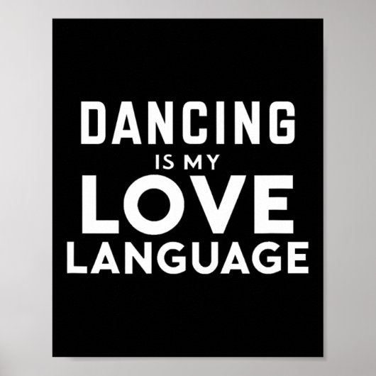 Grappige dansende minnaar dansen is mijn liefdesta poster (Voorkant)