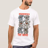 Grappige dansende mummies het woord t-shirt (Voorkant)