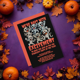 Grappige dansende mummies Verrukt met opwinding Kaart