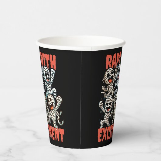 Grappige dansende mummies Verrukt met opwinding Papieren Bekers (Rechts)