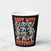 Grappige dansende mummies Verrukt met opwinding Papieren Bekers (Voorkant)