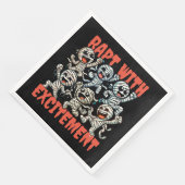 Grappige dansende mummies Verrukt met opwinding Servet (Hoek)