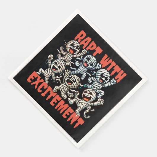 Grappige dansende mummies Verrukt met opwinding Servet (Hoek)