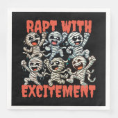 Grappige dansende mummies Verrukt met opwinding Servet (Voorkant)