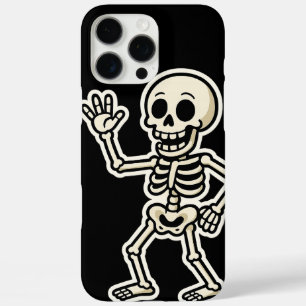 Grappige Dansende Skelet Sticker – Schattige Hallo iPhone 16 Pro Max Hoesje