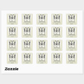 Grappige dansende zwarte skelet Halloween-feest Vierkante Sticker (Vel)