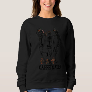 Grappige danser cafeïnerende skeletten drinken kof trui