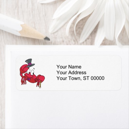 grappige danskrab etiket (Insitu)