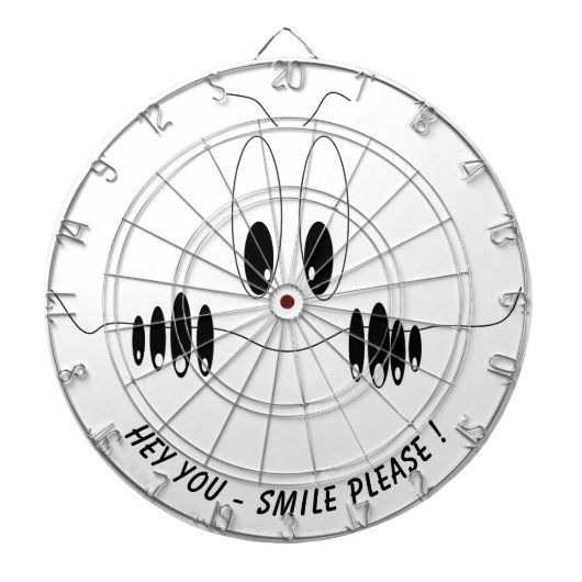 Grappige Dart Board Gift Curiosity Eyes - Smile Dartbord (Voorkant)