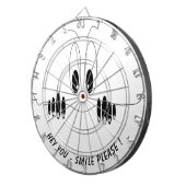 Grappige Dart Board Gift Curiosity Eyes - Smile Dartbord (Voorkant Rechts)