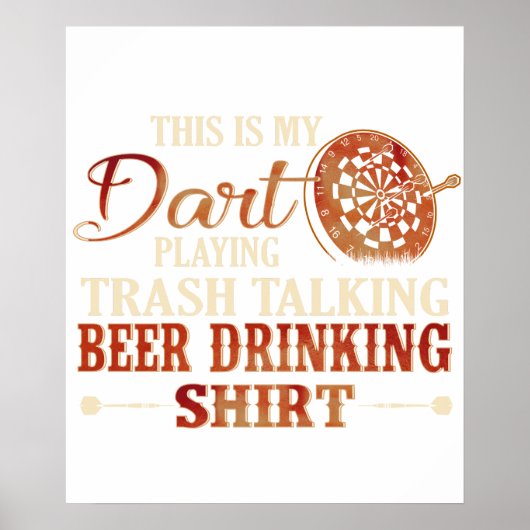 Grappige Dart Kleding Quotes voor Mannen & Vrouwen Poster (Voorkant)