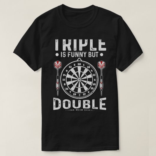 Grappige dart kleding voor mannen of vrouwen darts t-shirt (Design voorkant)