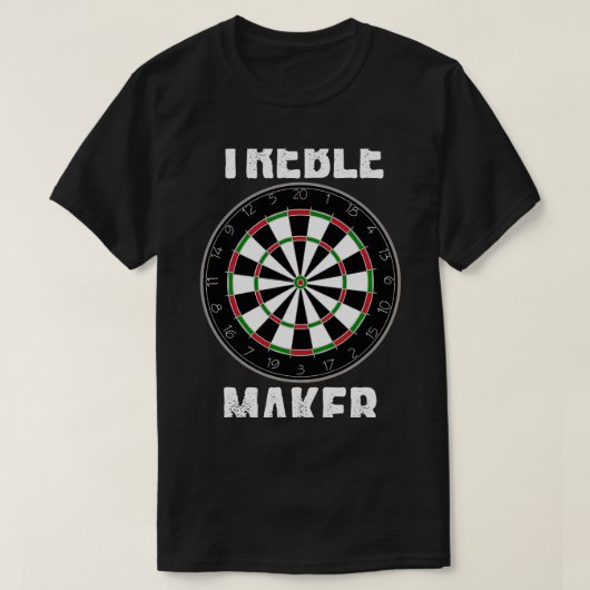 Grappige Dart Treble Maker Darts Speler Dartboard T-shirt (Design voorkant)