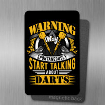 Grappige Dart waarschuwing - Dart Fan