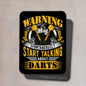 Grappige dart waarschuwing - dart speler magneet