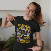 Grappige dart waarschuwing - dart speler t-shirt