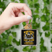 Grappige Dart Warning Premium Sleutelhanger (Hand)