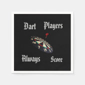 Grappige darts spelers scoren, servet (Voorkant)