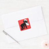 Grappige Darwin evolutie Vierkante Sticker (Envelop)