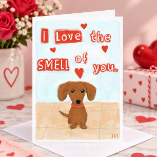 Grappige Das Geliefde Valentijnsdag Harten Hond Feestdagen Kaart