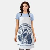 Grappige Das Koning van Kolen Grill Meester Schort (Gedragen)
