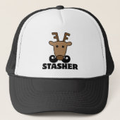grappige dasher snor renrees trucker pet (Voorkant)