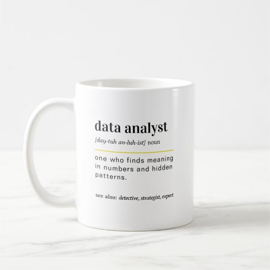 Grappige Data-analist Cadeau Koffiemok (Links)