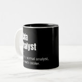 Grappige Data-analist Cool Analist Spreuk Tweekleurige Koffiemok (Voorkant links)