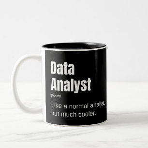 Grappige Data-analist Cool Analist Spreuk Tweekleurige Koffiemok