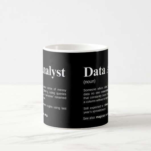 Grappige Data Analist Data Definitie Koffiemok (Center)
