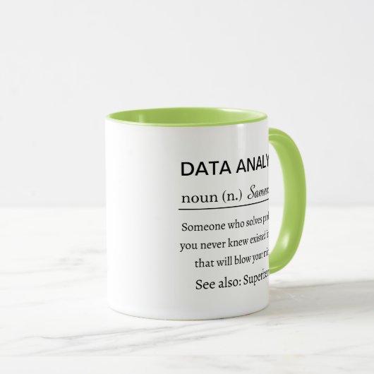 Grappige Data-analist Definitie Mok (Voorkant rechts)
