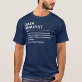 grappige data-analist definitiegegevenswetenschapp t-shirt (Voorkant)