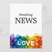 🌈 grappige DATUMWIJZIGING Geschilderd Met Liefde Informatiekaartje (Voorkant)
