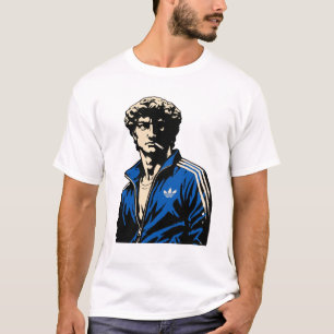 Grappige David Michelangelo-beeld in trainingspak T-shirt