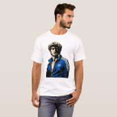 Grappige David Michelangelo-beeld in trainingspak T-shirt (Voorkant volledig)