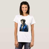 Grappige David Michelangelo-beeld in trainingspak T-shirt (Voorkant volledig)