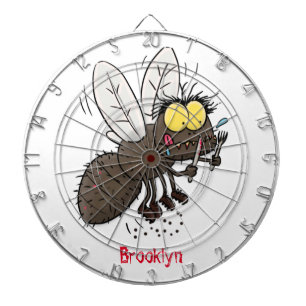 Grappige dazen insect cartoons dartbord