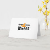 Grappige de Heks van Halloween Hocus Pocus Kaart (Gele Bloem)