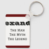 Grappige De Man De Mythe De Legende Quote Sleutelhanger (Achterkant)