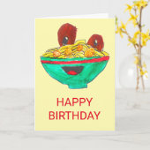 Grappige de vleesballetjesverjaardag van de kaart (Gele Bloem)