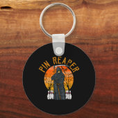 Grappige Death Bowling Grim Reaper Bowler Cadeaus Sleutelhanger (Voorkant)