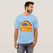Grappige Death Metal Rainbow (verontruste blik) T-shirt (Voorkant volledig)