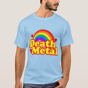 Grappige Death Metal Rainbow (verontruste blik) T-shirt